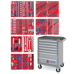 МАСТАК (52-07323G) Набор инструментов "ЭКСПЕРТ" в серой тележке, 323 предмета