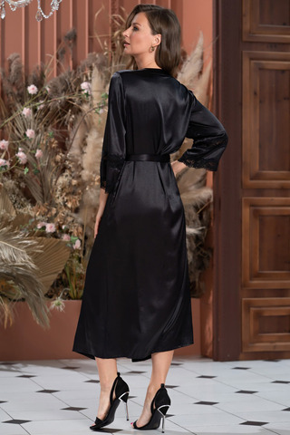 Халат Frida 3799 Чёрный Mia-Amore