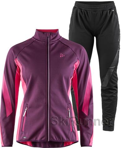 Элитный лыжный костюм Craft Sharp Softshell XC Purple женский