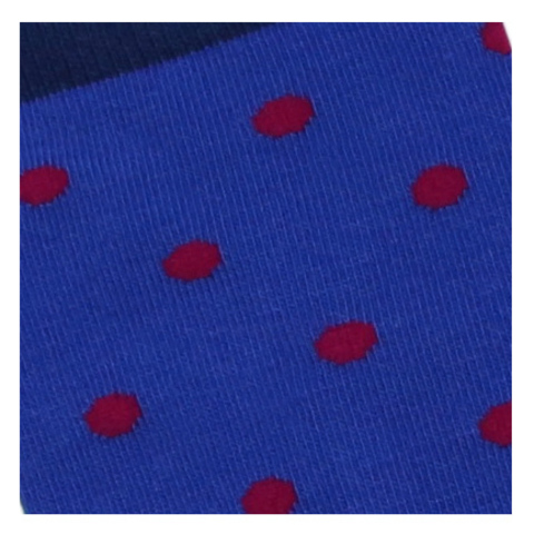 Носки синие в красный горошек