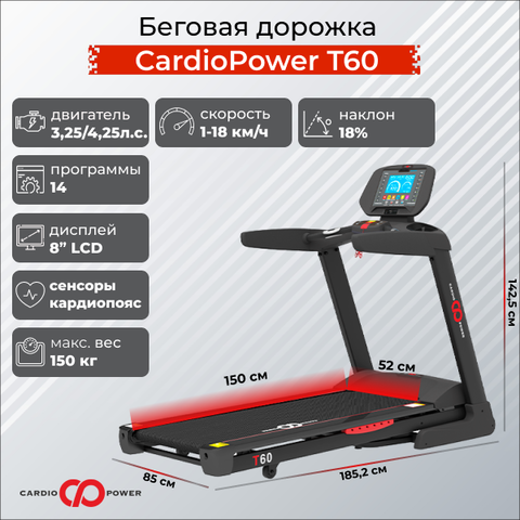 Беговая дорожка CardioPower T60