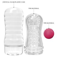 Прозрачный текстурированный мастурбатор Vacuum Cup Masturbator Black Hole - 