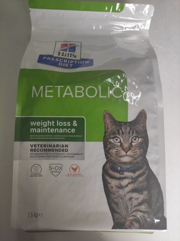 Hill's Prescription Diet Metabolic Weight Management сухой корм для кошек с курицей, 1,5 кг