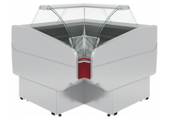 Холодильная витрина CARBOMA ATRIUM G120 VV-6 динамика (внутренний угол 90)