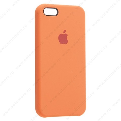 Накладка Silicone Case для Apple iPhone SE/ 5s/ 5 оранжевый