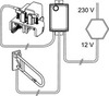 Электропривод механизма смыва беспроводной 230/12V Tece TECEplanus 9240355