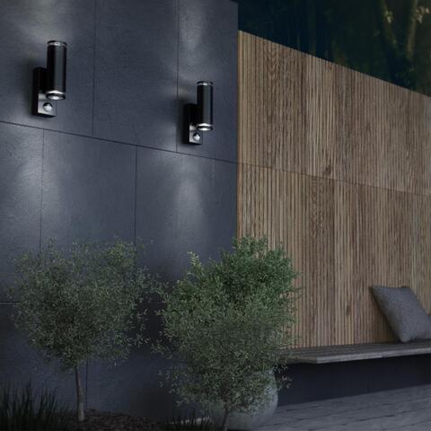 Уличный настенный светильник с датчиком движения Odeon Light MOTTO 6605/2W