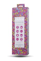 Ярко-розовый вибратор Dolce Leo - 16,5 см. - 