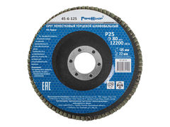 45-6-125 Круг лепестковый торцевой шлифовальный, оксид алюминия, Р25, 12200 об/мин, 125х22мм (РемоКолор)