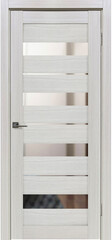Межкомнатная дверь X-5 / Цвет тон Белая лиственница / Зеркало / Двери Верда