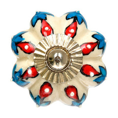 BLUMEN HAUS Ручка керамическая для мебели "Персидский узор" ручная роспись 66105