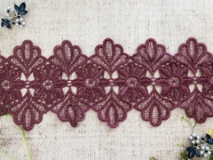 Кружево плетеное, ш. 12 см, лиловый
