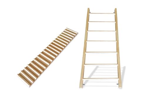 Детская шведская стенка с наклонной ребристой доской «Юный спортсмен»