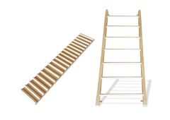 Детская шведская стенка с наклонной ребристой доской «Юный спортсмен»