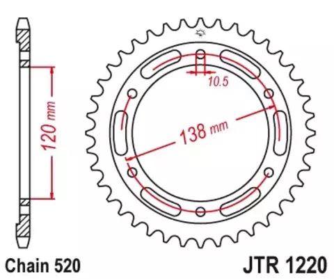 Звезда ведомая JTR1220 36