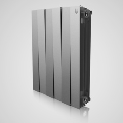 Радиатор биметаллический Royal Thermo PianoForte Silver Satin (серебристый)  - 4 секции