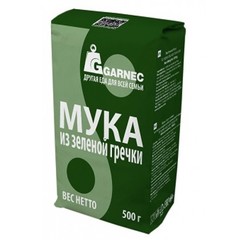 Garnec Мука гречневая из непропаренной гречневой крупы 500г/ Без глютена