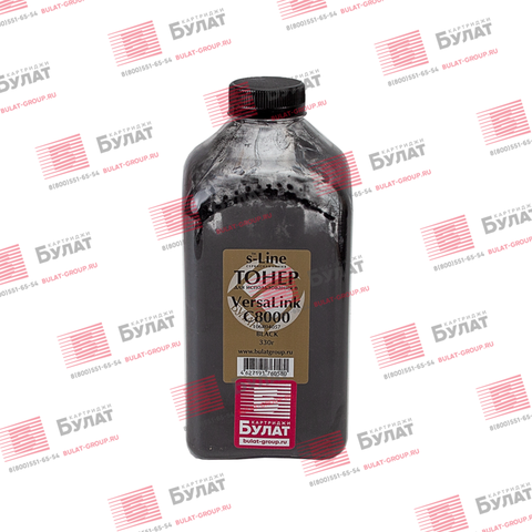 Тонер с девелопером БУЛАТ s-Line 106R04057 для Xerox VersaLink C8000 (Чёрный, банка 330 г)