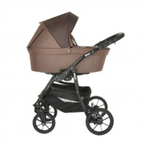 PITUSO КОЛЯСКА 2 В1 NINO КОРОБ+ПРОГУЛКА BROWN+КОЖА BROWN