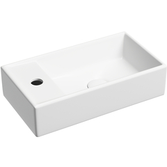 Ceramica Nova CN6051RMW Умывальник подвесной прямоугольный (чаша справа, отверстие под смеситель слева) цвет белый матовый Element 407*217*100 фото