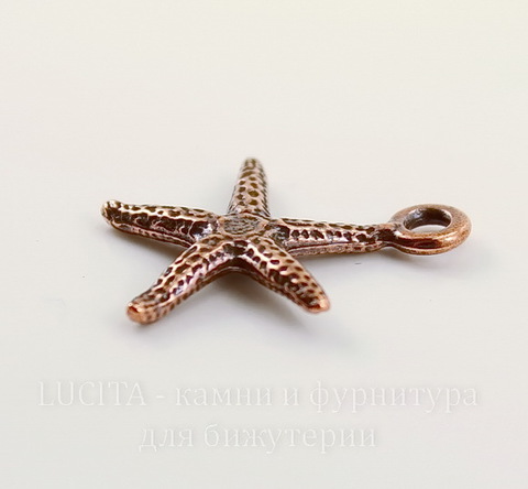 Подвеска TierraCast "Морская звезда" (цвет-античная медь) 21х18 мм