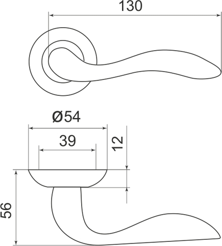 Ручка раздельная Selena LD19-1AB/GP-7 бронза/золото