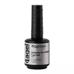 2950 Топ с шиммером без липкого слоя Серебро «Shimmer no wipe Top Coat Silver», 15 мл