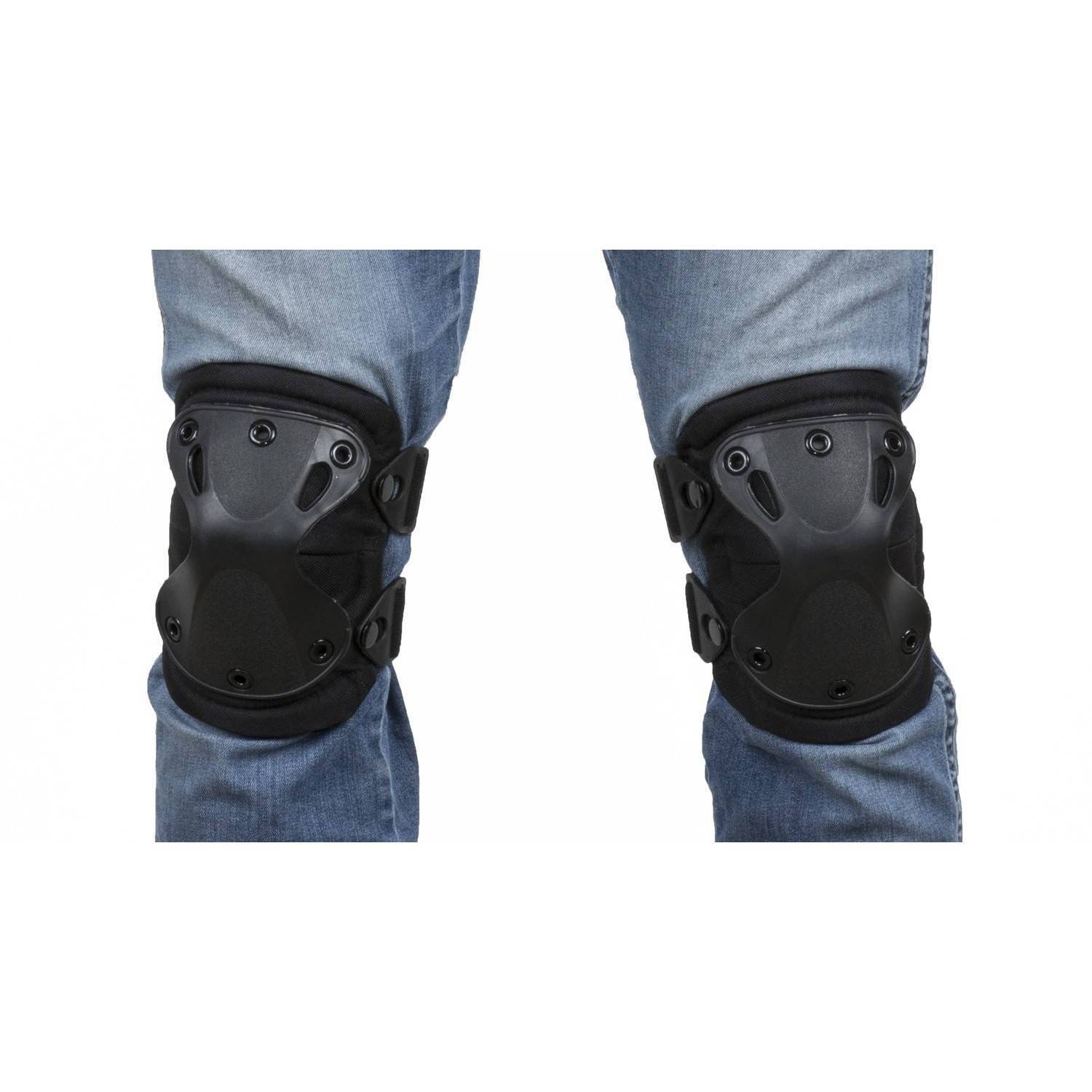 Наколенники и налокотники Х-тип (черные)