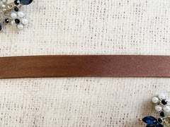 Косая бейка атласная, ш. 1,5 см, коричневый