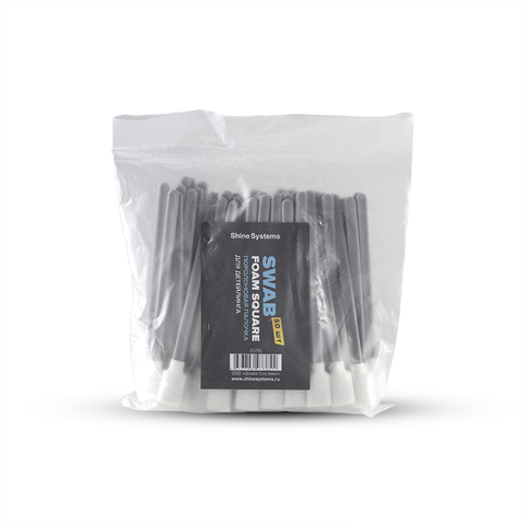 Shine Systems Swab Foam Square — поролоновая палочка для детейлинга, 50 шт