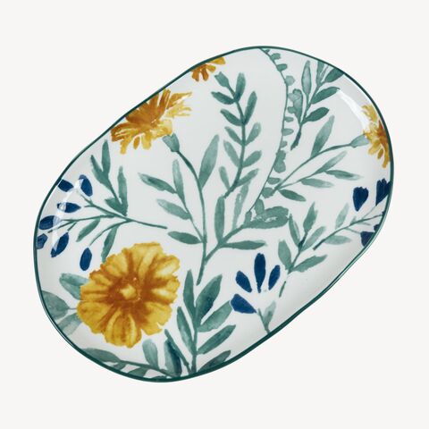 Блюдо овальное 26см Дымов Керамика Луга