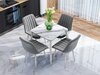 Стол Uni-Form-S.2B SGrey/White Matt Marble 727*800*800