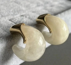 Серьги с подвеской капля с цветной вставкой из акрила в стиле CELINE