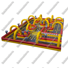 Надувная трасса "Час пик", 15*15*2,5 м