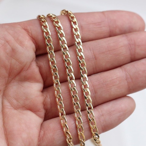 Цепочка 6*4 мм, позолота, 24 см, А050-1 (24см)