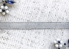 Лента парча, ш. 6 мм, серебро