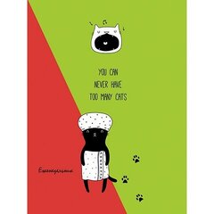 
          Еженедельник недатированный, А5 Апплика, скрепка, мелованный картон, клетка, 56 л, "Кошки. Приколы"