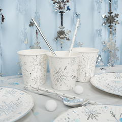 Стаканы, Снежинки, 250 мл, 6 шт.