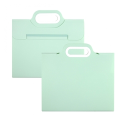 
          Папка-картотека Alingar, 332х302 мм, на резинке, прорезная ручка, пластик, 700 мкм, 11 отделений, зеленый