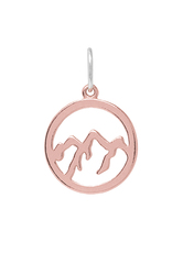 Подвеска "Горы" розовая 14 мм