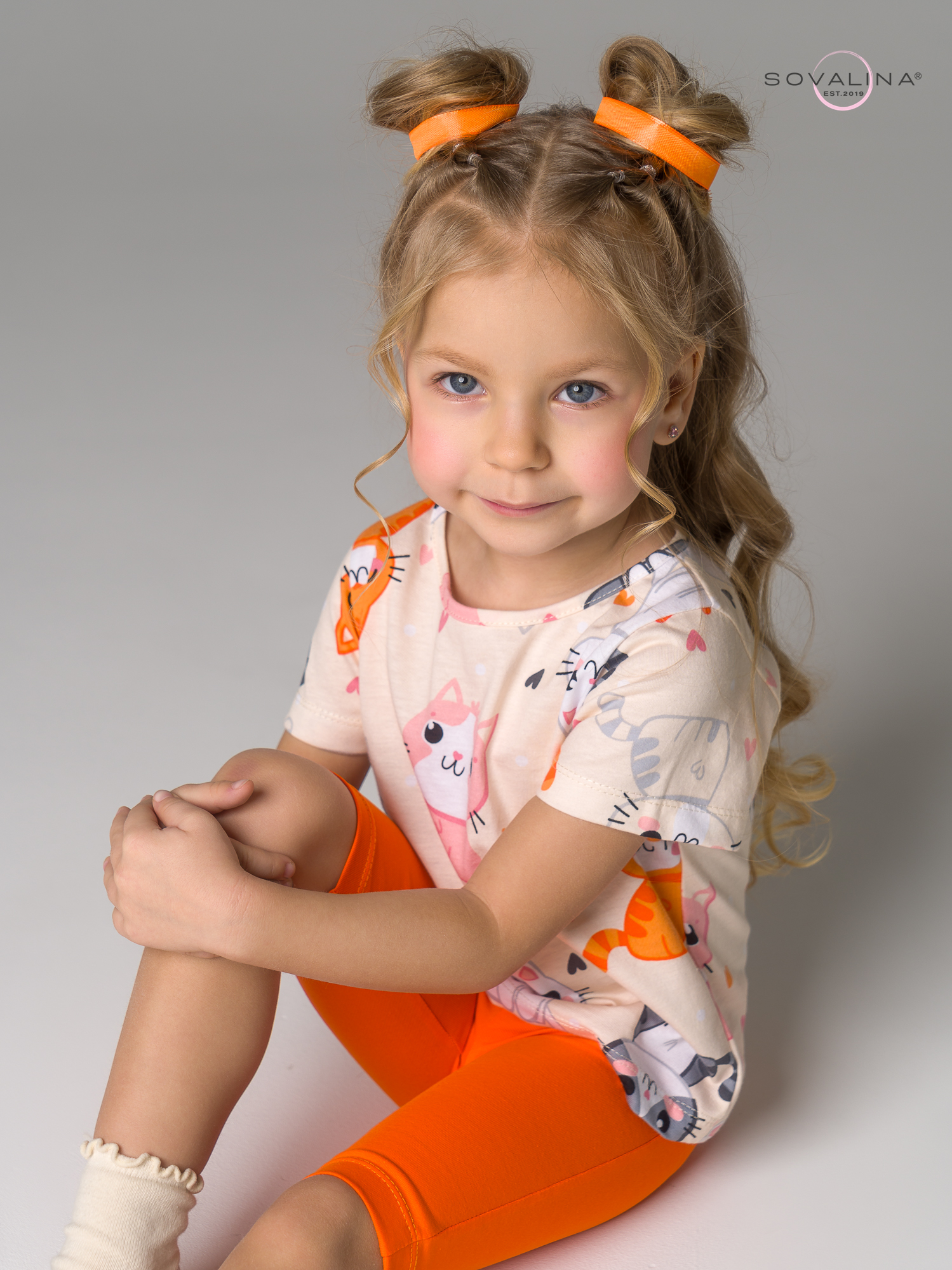 Костюм Актив солнечные котики-оранжевый