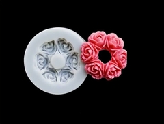 Силиконовый молд Венок из роз маленький