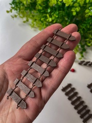 Заборчик декоративный, миниатюра, цвет Коричневый, 7-8 делений, 3*9 см, набор 8 шт