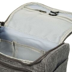 Косметичка дорожная 23*17,5*12,5см Меланж, застежка молния, серый Y9-169 I.K