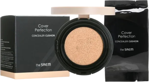 The Saem Cover Perfection Concealer Cushion (Set) Консилер-кушон со сменным блоком