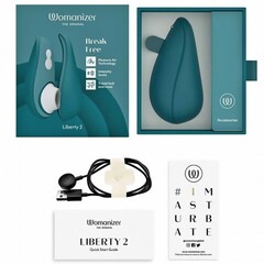 Бесконтактный клиторальный стимулятор Womanizer Liberty 2, темно-бирюзовый