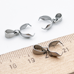 Бейл для кулона, сталь, размер 11,5*3,7 + 6,5 мм, цена за 1 шт