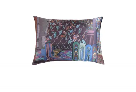 Наволочка 50x70 Mollen Светлица ежевично-черная шелковая