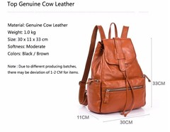 Женский кожаный рюкзак SAC Design Black