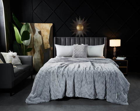 Плед 160х220 Sofi De MarkO Бернард светло-серый